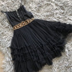 Free People Black Tulle Dress